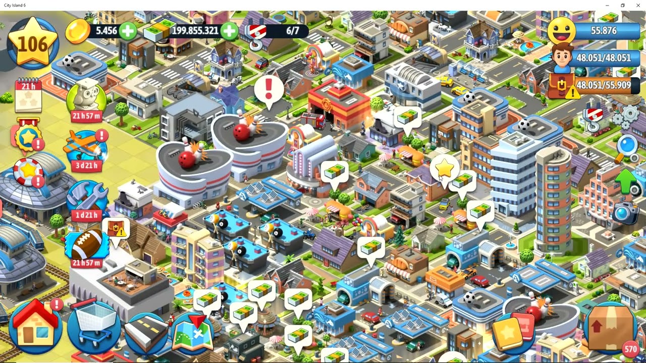 CITY ISLAND 6: BUILDING TOWN (DIA 599) LV 106 - LV 107