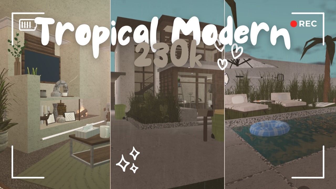 BLOXBURG| Tropical Modern, SPEED BUILD ONLY (tour in desc)
