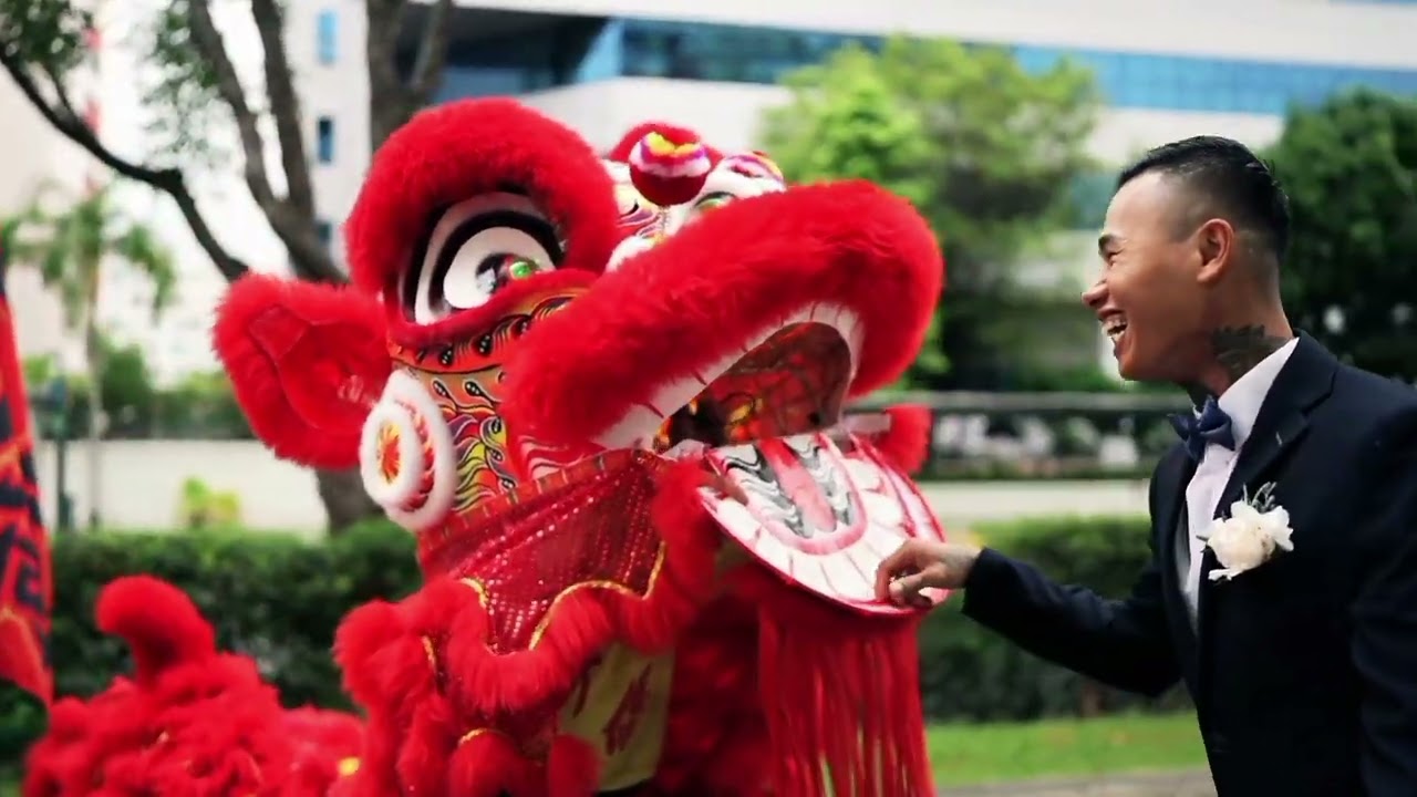 Mix Culture Wedding , Chinese And Malay @ The Faith , Kompang And Lion Dance 新加坡聯僑体育会 S.U.C.A.A