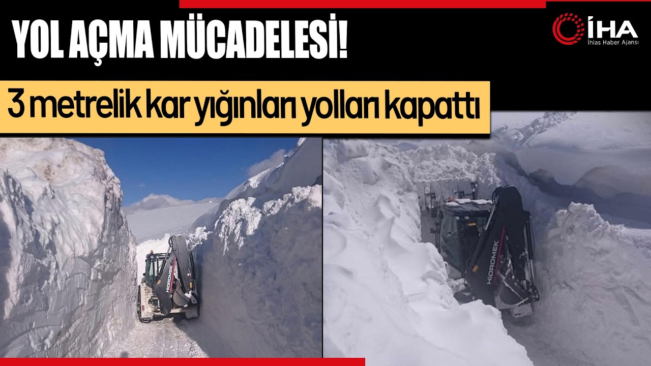3 Metrelik Dev Kar Tünelleri Yolları Kapattı