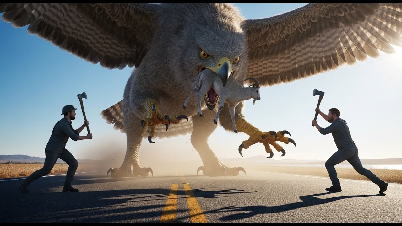 GIANT Hawk ATTACK ! Brave Team Saves Innocent Goat