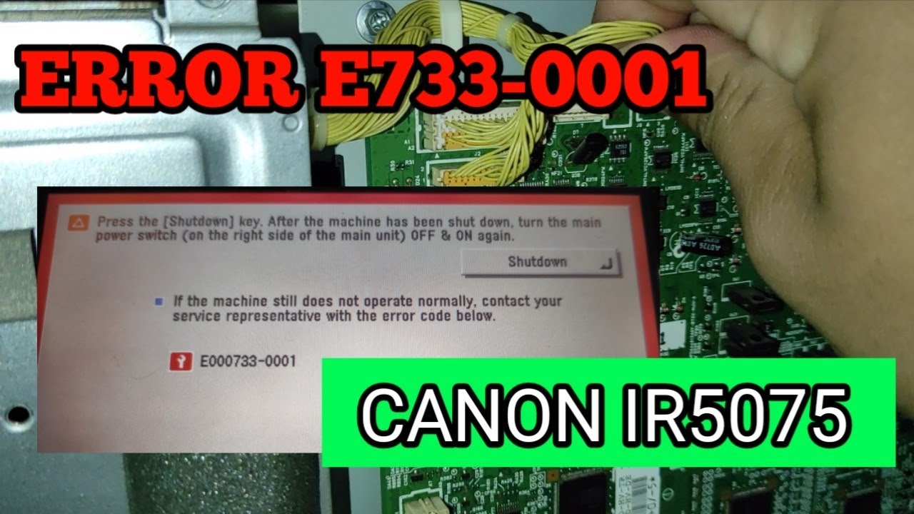 ERROR E733-0001. IR5075