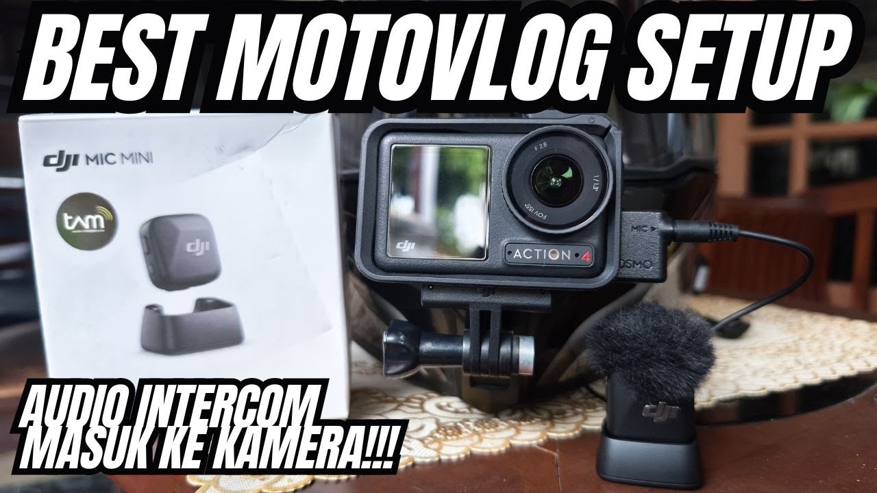 SETTING ACTION CAM DJI ACTION 4 DI HELM FULL FACE‼️AUDIO INTERCOM JAMIN JERNIH‼️