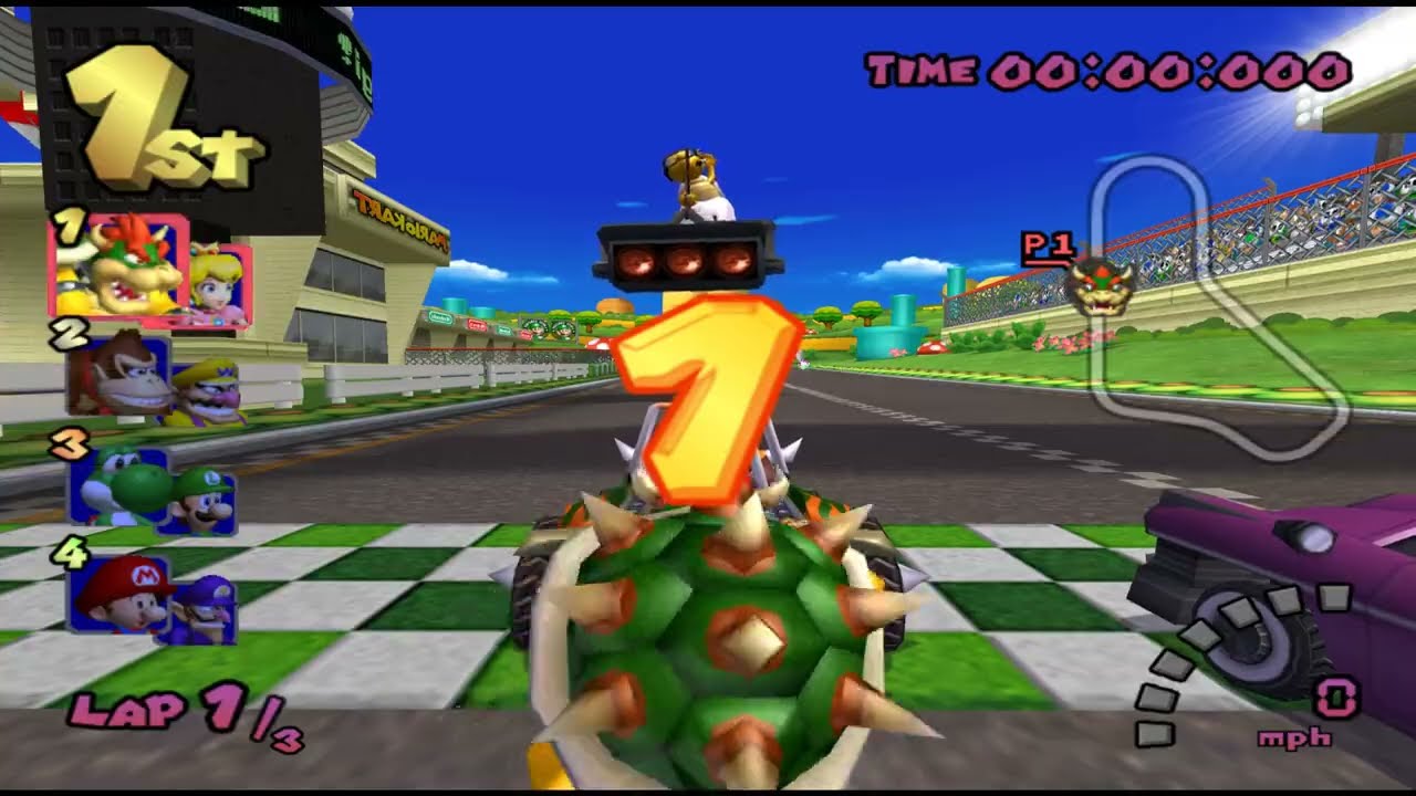 Mario Kart: Double Dash!! Plus v3.3 Modo Espejo Copa Champiñon Gameplay