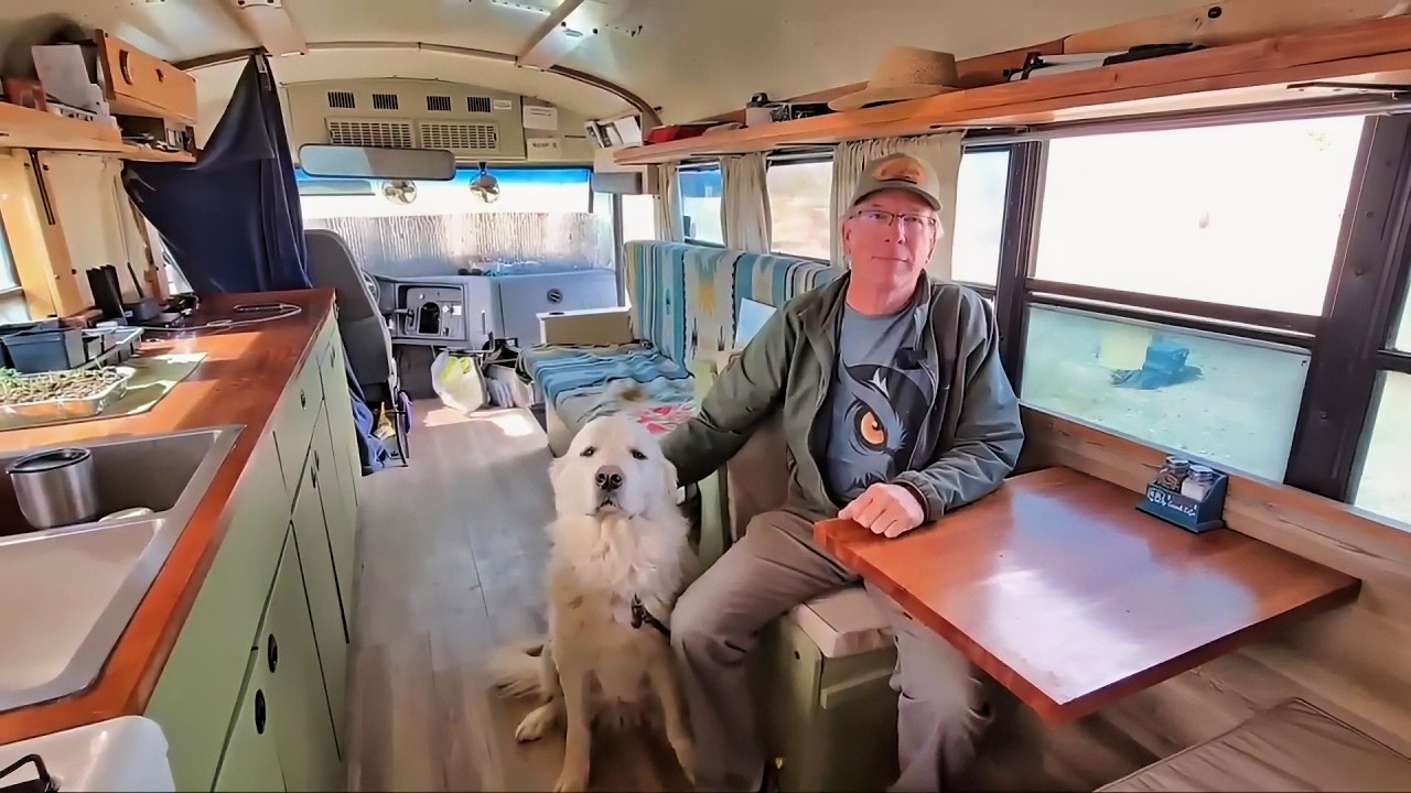 INSIDE This $2,300 Bus TURNED Luxury Apartment! Living Comfortably on Social Security!