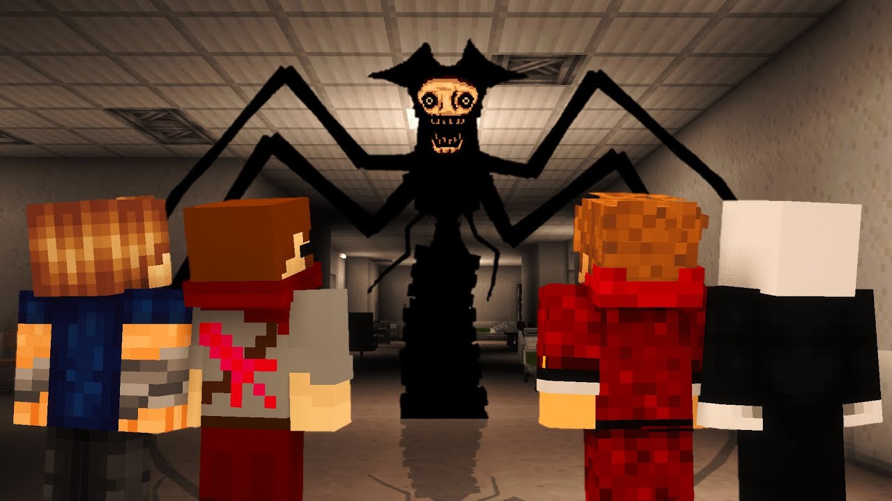 4 Idiots Survive THE GROWLING MAN In Minecraft...
