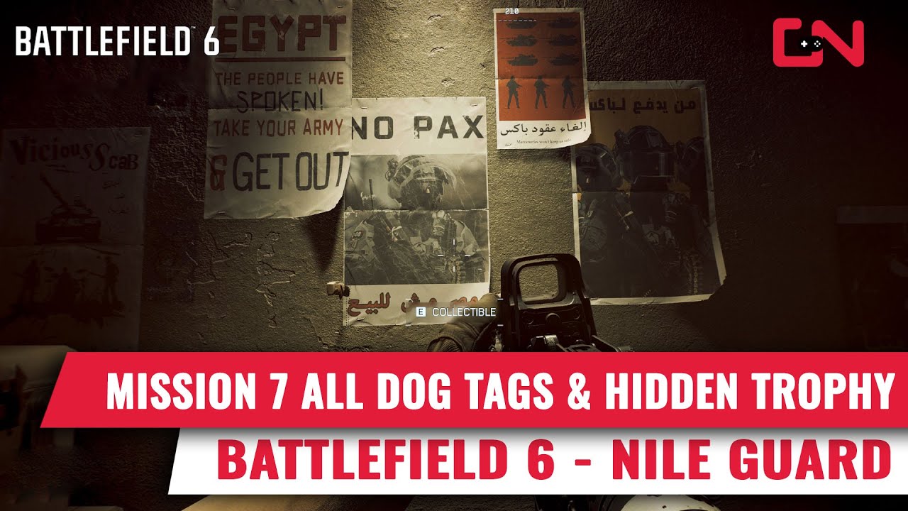 Battlefield 6 Nile Guard Collectibles Dog Tags & Roadside Assistance Secret Achievement