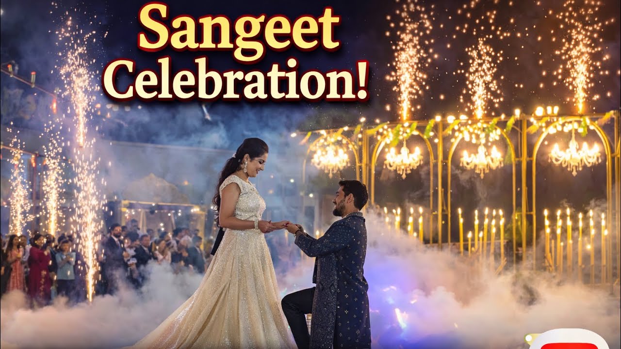Dreamy Sangeet Night ✨ | Couple Dance + Fire Entry | Wedding Vibes | Day-49 Of Vlogging | 49th Vlog|