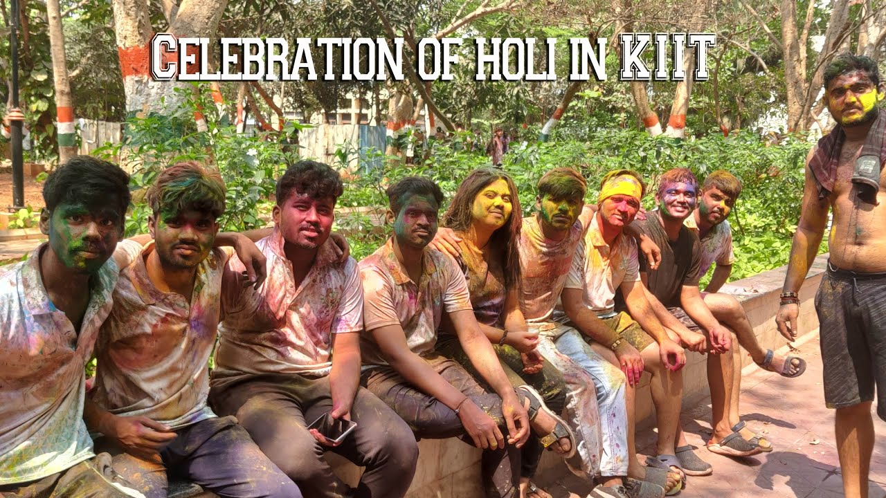 Celebration of holi in KIIT university. #kiit #kiituniversity #holi