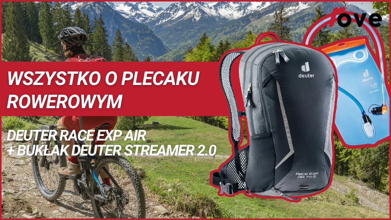 Wszystko o plecaku rowerowym Deuter Race EXP Air &ndash; plecak z wentylacją + Bukłak Deuter Streamer 2.0
