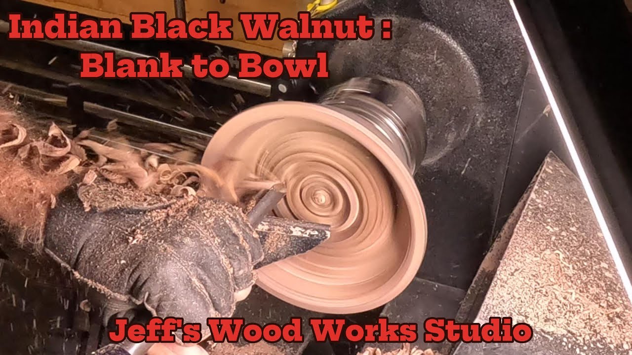 Indian Walnut Blank to Bowl