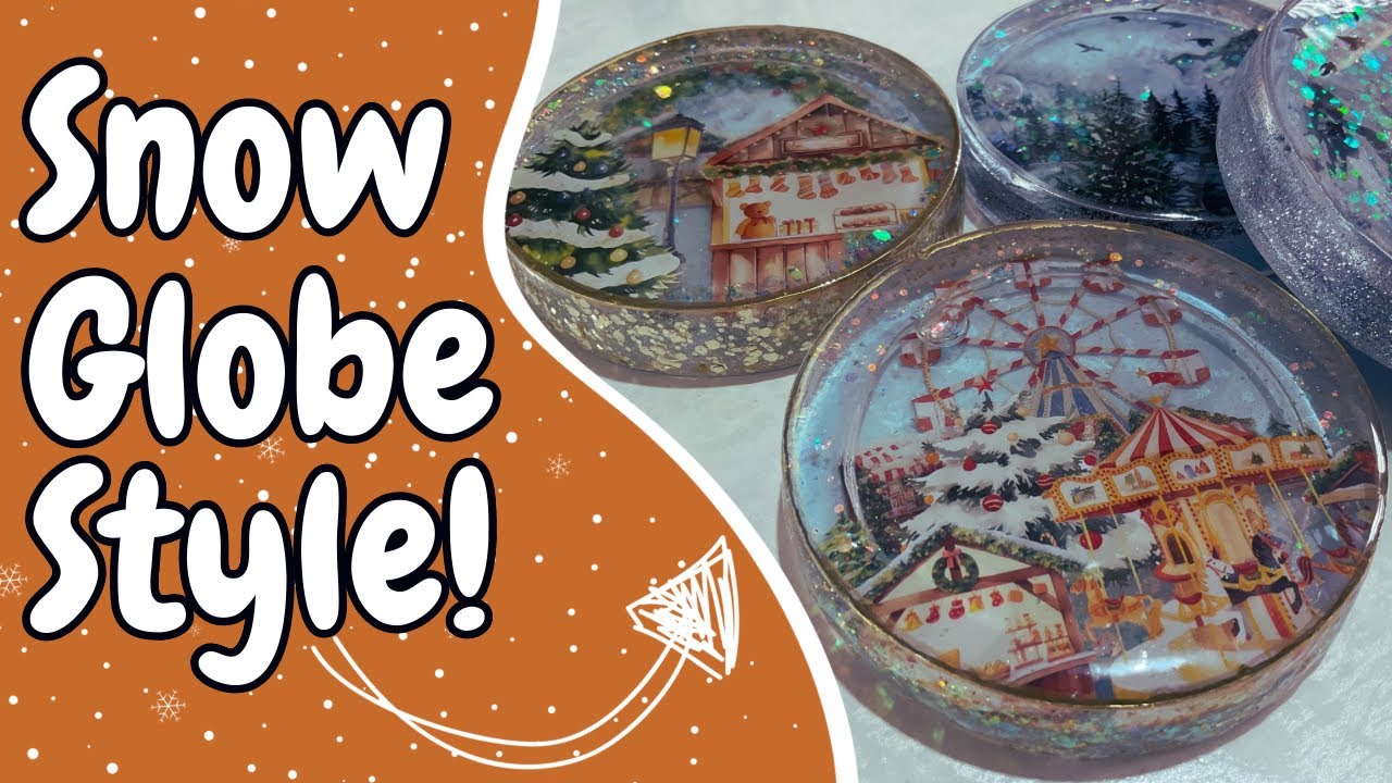 Давайте сделаем подставки под стакан в стиле снежного шара с LET’S RESIN! ☃️☃️☃️