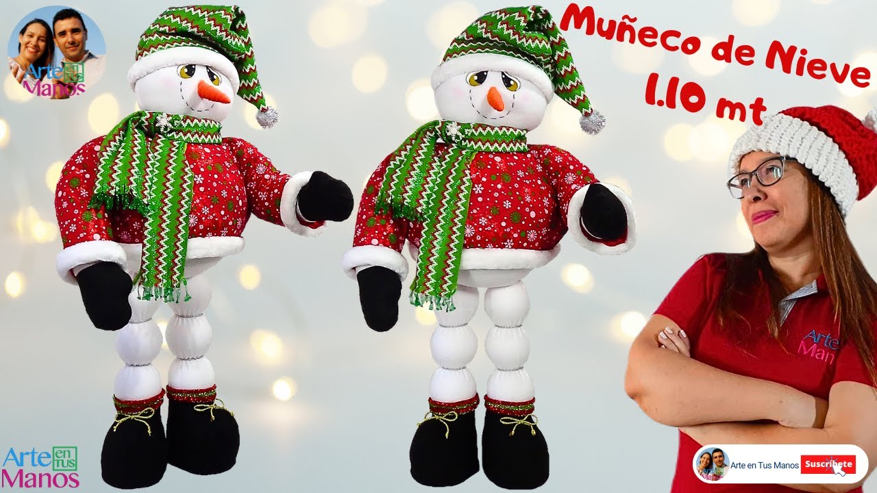 Большой снеговик высотой 1,10 метра Подробная пошаговая инструкция