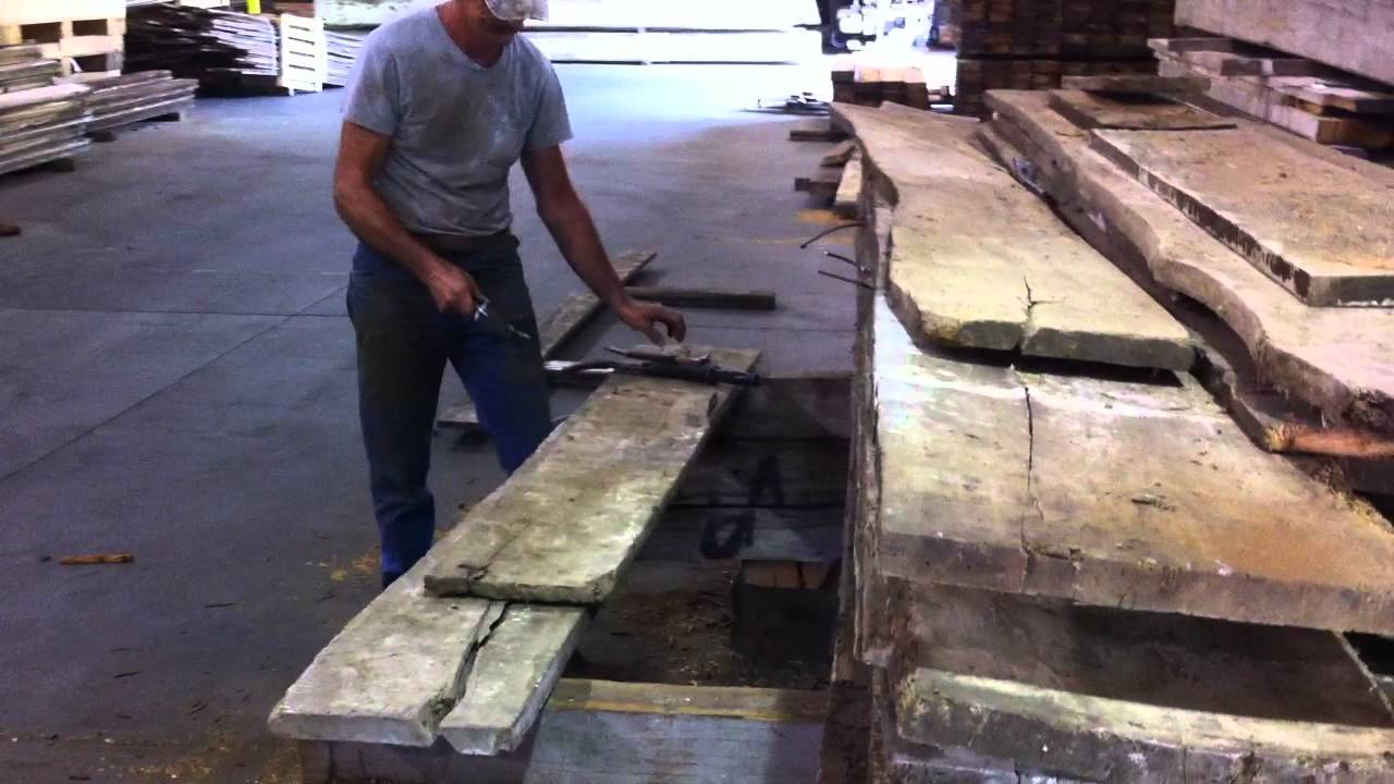 Vintage Elements - Antique Reclaimed French Oak Planks - Denailing and Sorting