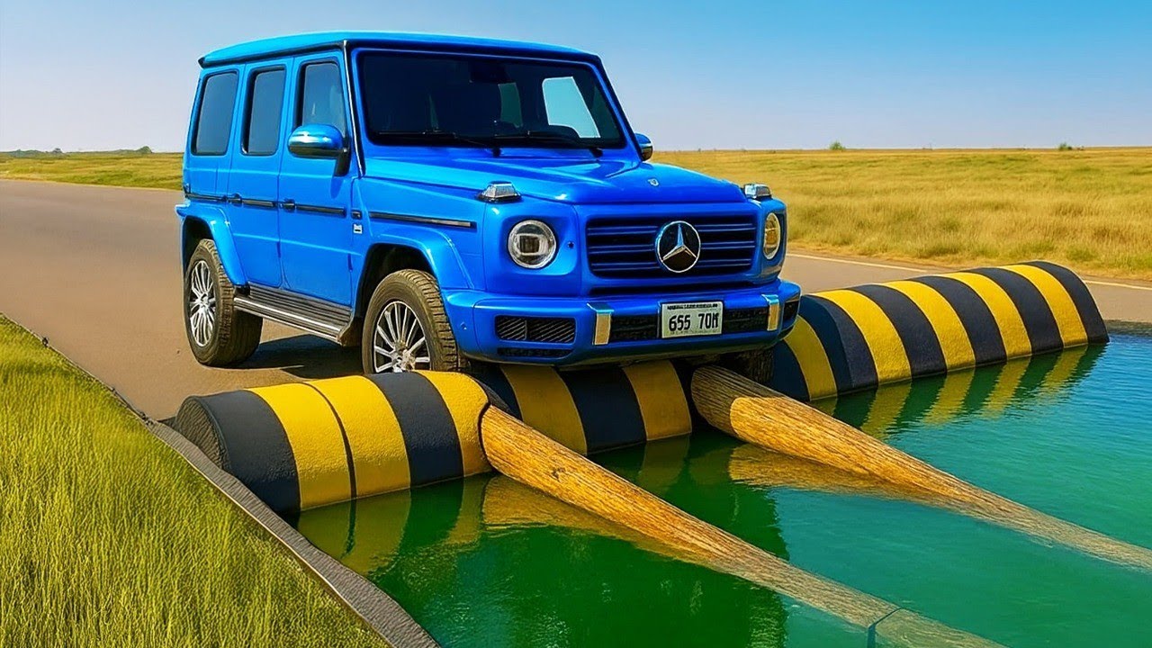 Cars vs Deep Water Speed Bump Challenge #5 in BeamNG Drive!