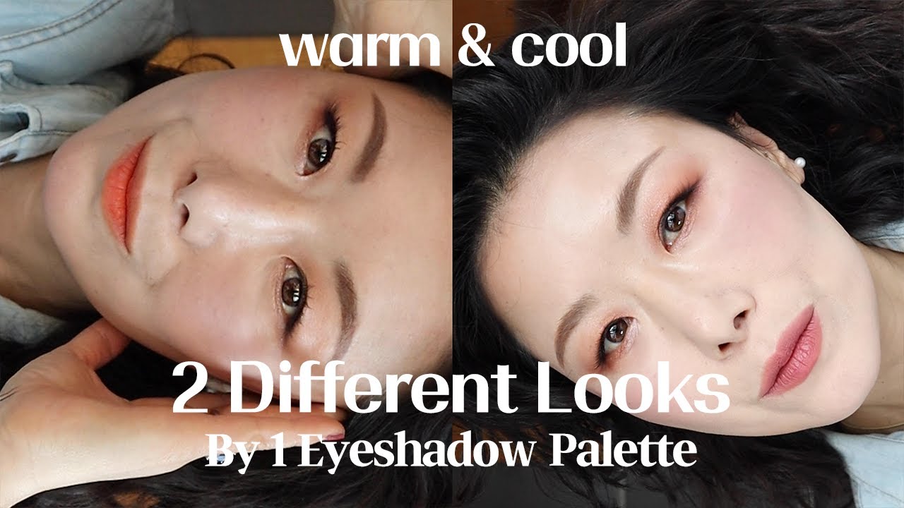 팔레트 하나로 다하는 2가지 룩! 웜톤&쿨톤 메이크업💜 2 Different Looks by using 1 Eyeshadow Palette