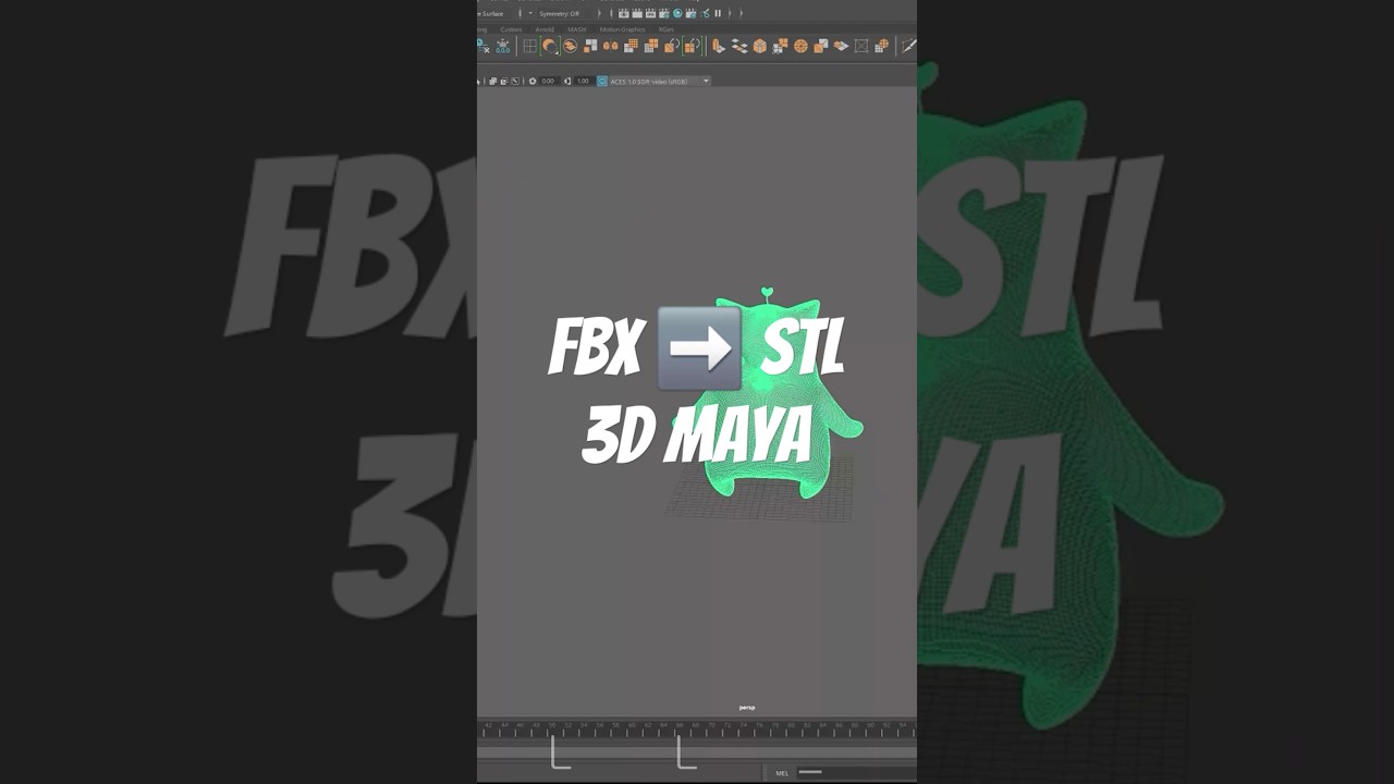 How to save STL file in 3d Maya #3dart #digitalart #digitalsculpt #dprint