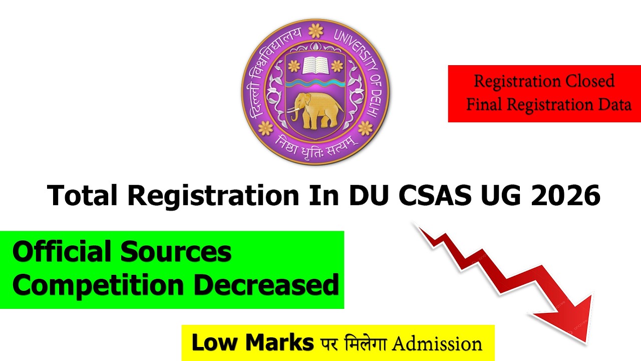 DU Total Registration Data CSAS UG 2026 Final Data | Confirm Sources of Registration in DU