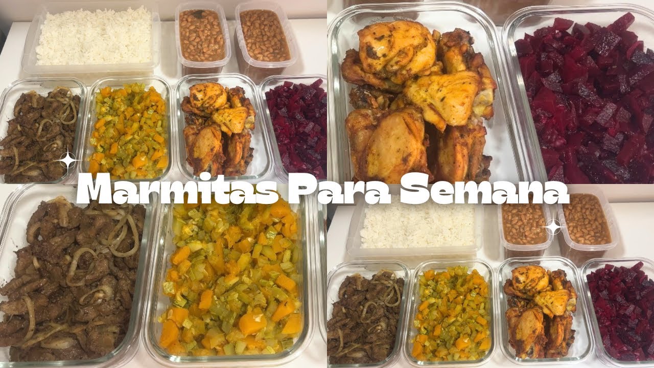 MARMITAS PARA SEMANA GASTANDO POUCO - CARDÁPIO DE COMIDAS SAUDÁVEL PARA SEMANA 