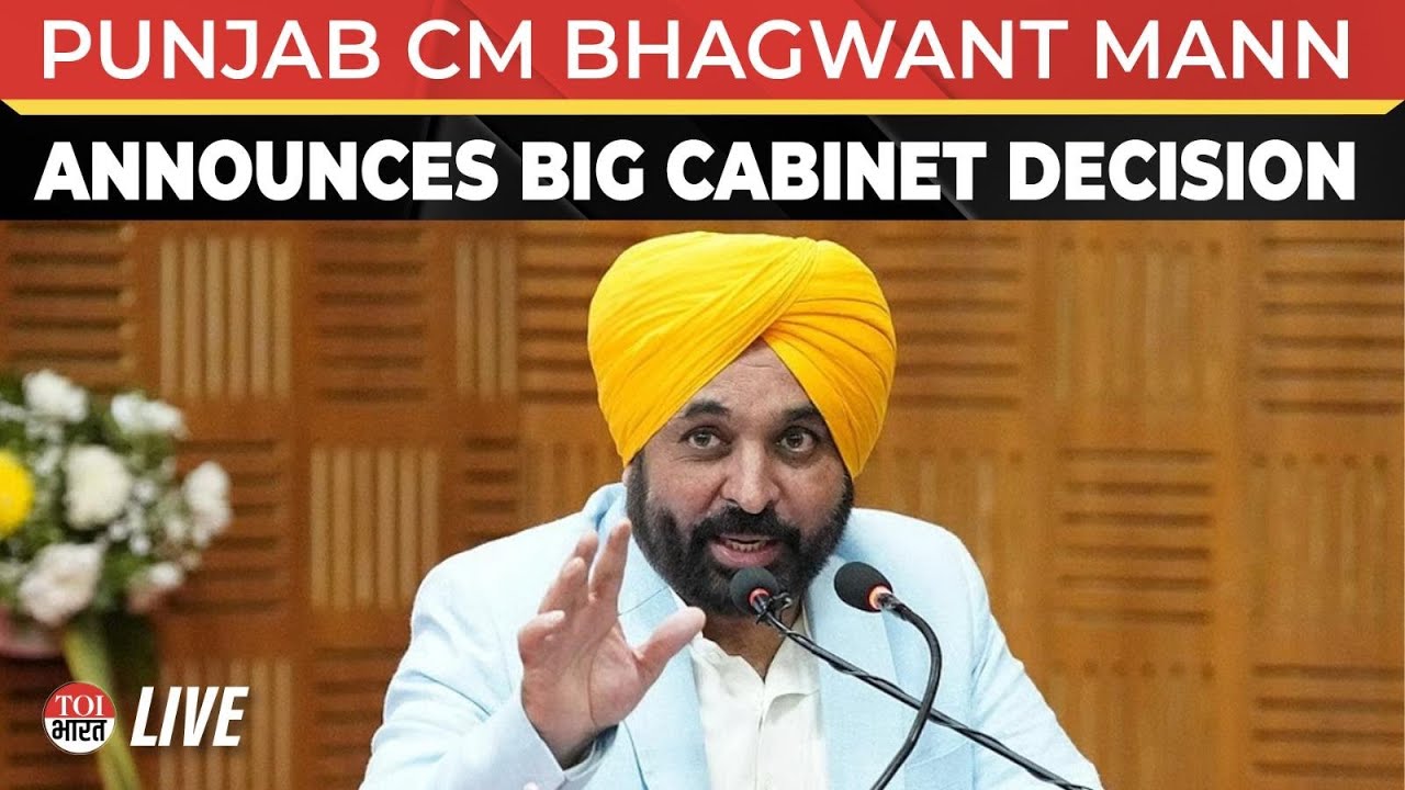 LIVE: CM Bhagwant Mann Announces Punjab Cabinet's Big Decision On Contractual Jobs