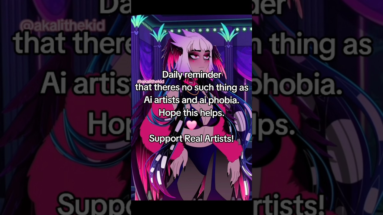 Daily Reminder to Support Real Artists 🩷 No Ai. Ai art aint real art. 