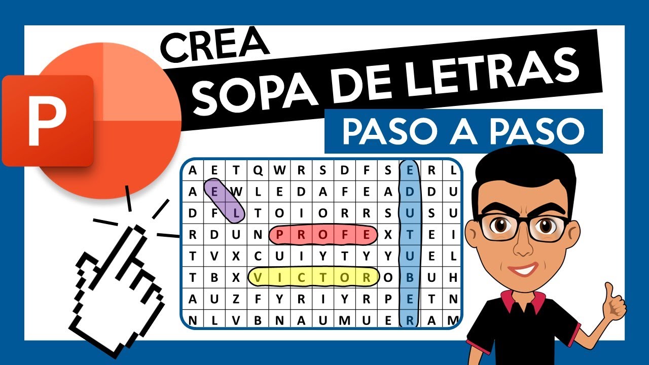 TUTORIAL 🔠 Sopa de letras en POWERPOINT | Tutorial Paso a Paso 👣 | con sondio