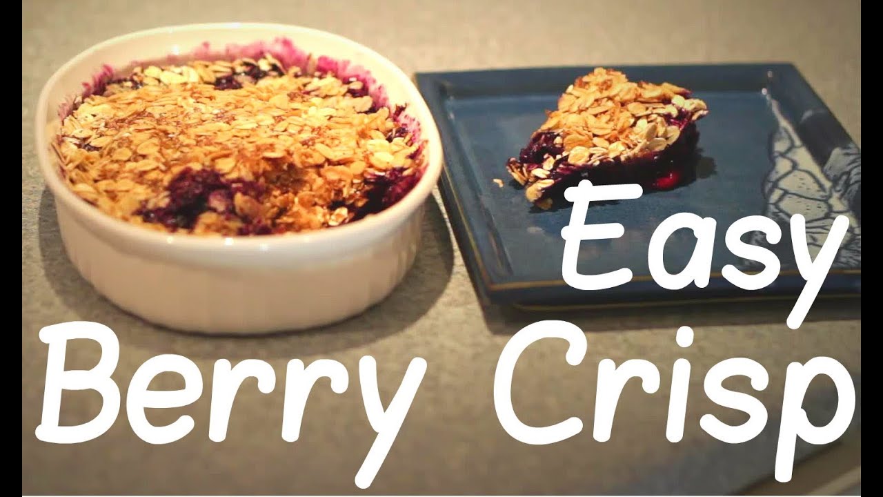 Easy Blueberry Crisp - 4 Ingredients, 5 Minutes