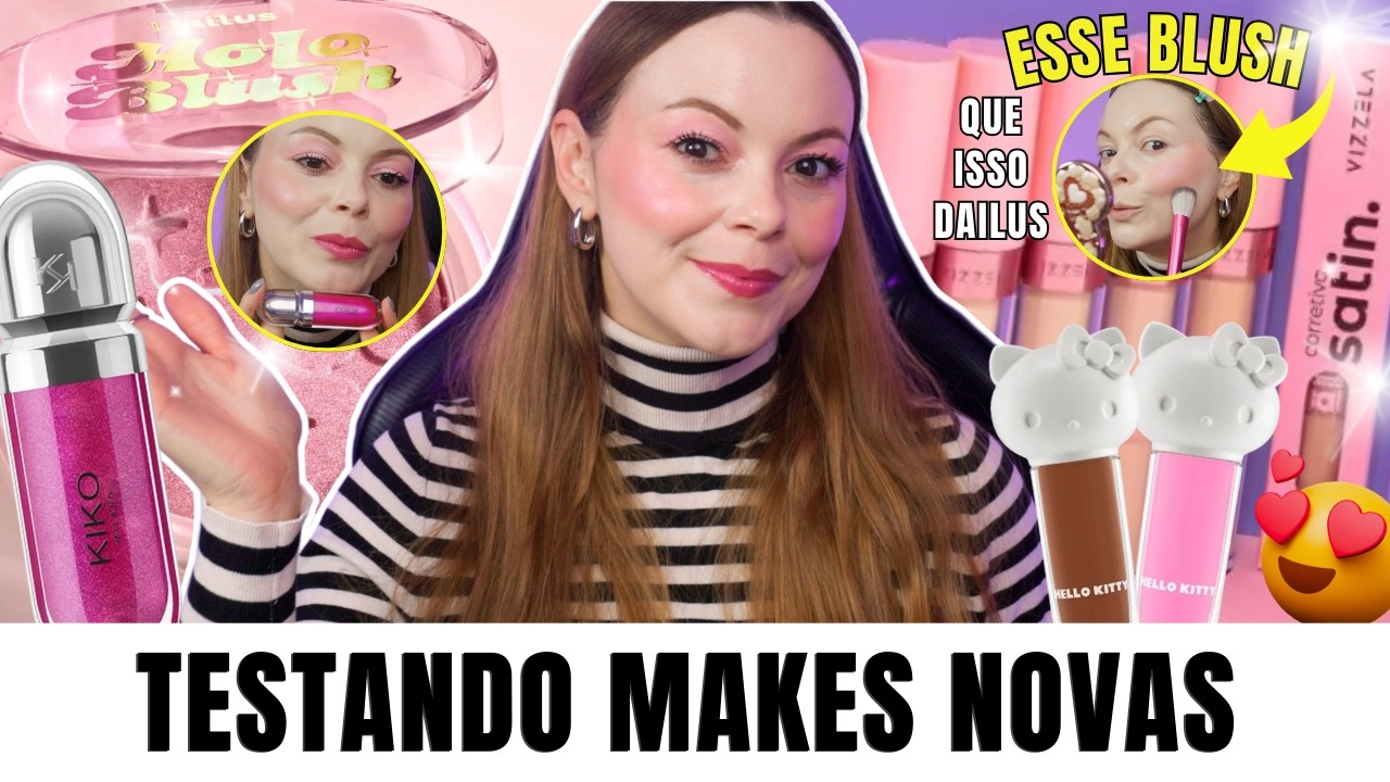 Testando MAKES NOVAS | Dailus | Kiko Milano | Vizzela | BT 😍