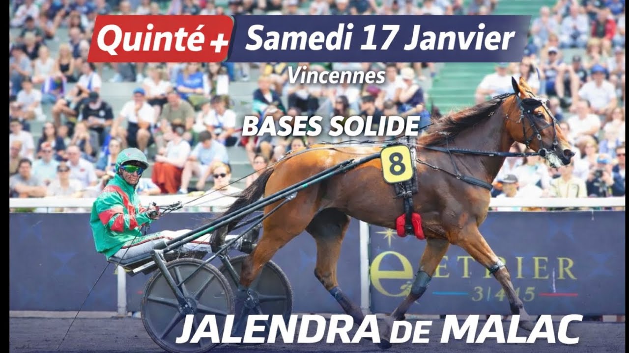 Pronostics Quinté+ | Jalendra de Malac – Mon Cheval du Jour à Vincennes 17 Janvier 2026