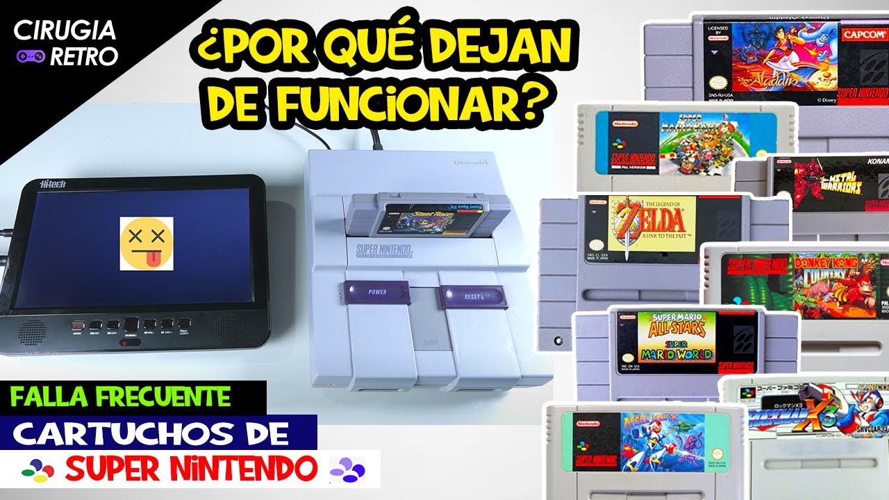 Típica falla en cartuchos de Super Nintendo / Operación Stunt Race FX / Cirugía Retro / 4K