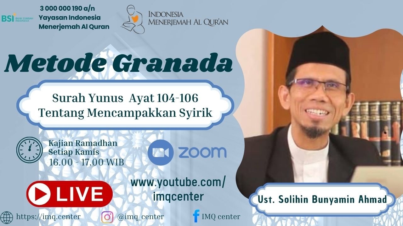 Surah Yunus: “Surah Yunus ayat 104-106 mengenai Mencampakkan Syirik