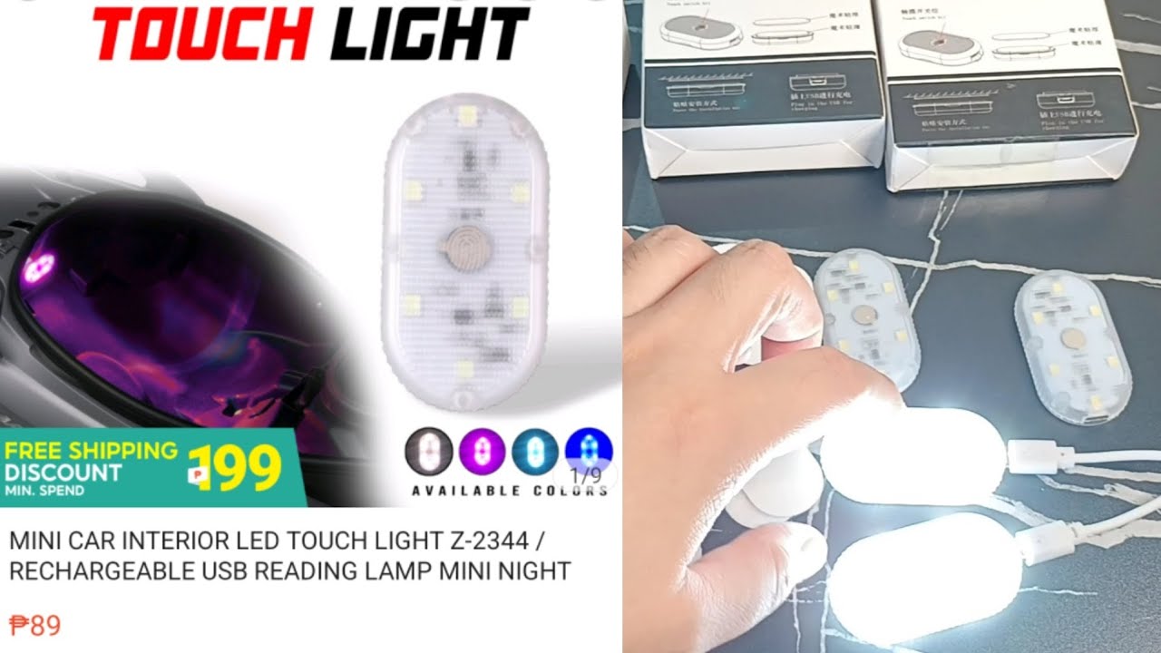 Mini LED Light Unboxing Touch Control Rechargeable Portable 89 Pesos from Shopee Mini Night Light