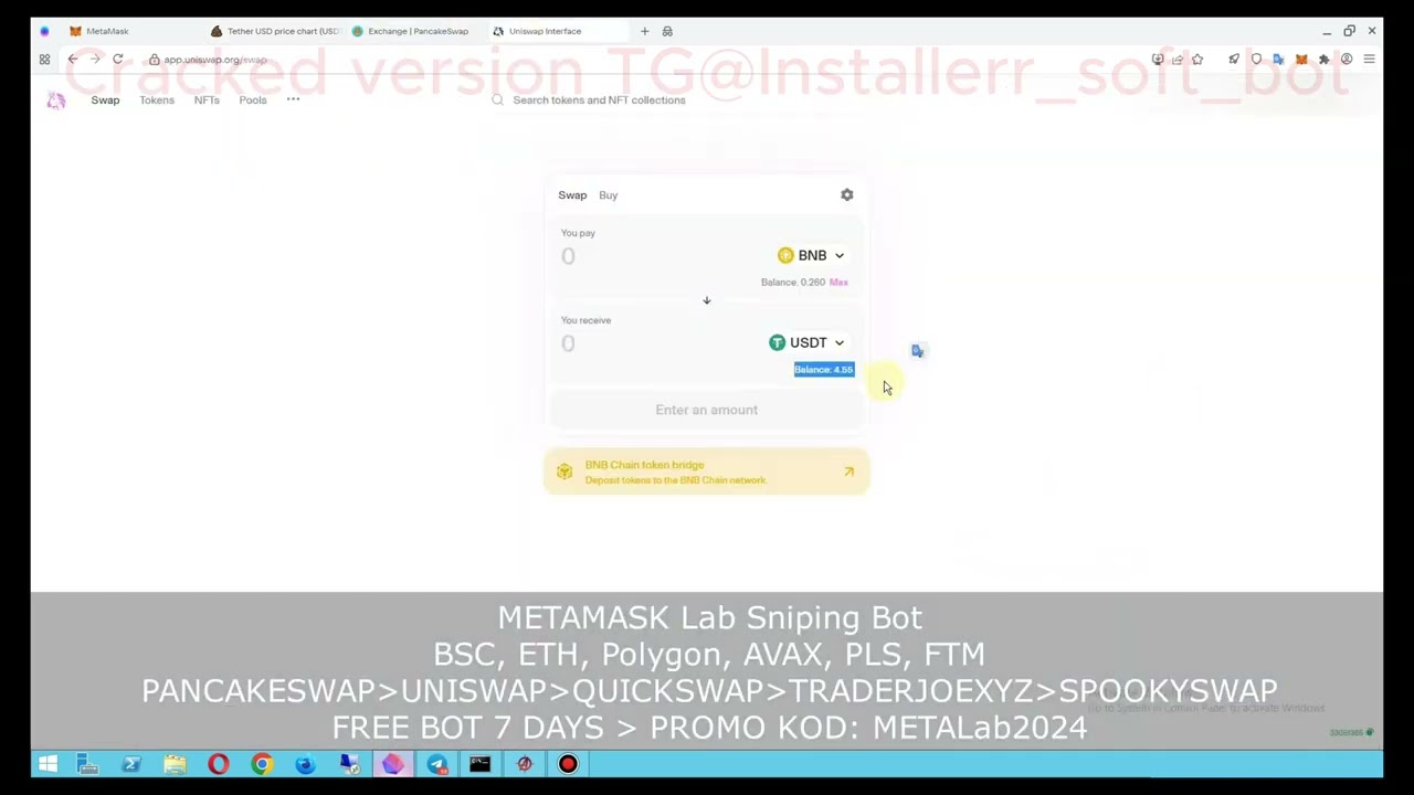 🚀 EVM PancakeSwap Sniper Bot &ndash; Snipe Tokens on ETH, BSC, AVAX & SOL! 💰