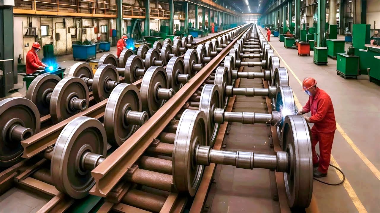 CÓMO se FABRICAN MILLONES de RUEDAS de TREN en FÁBRICAS de ACERO GIGANTES
