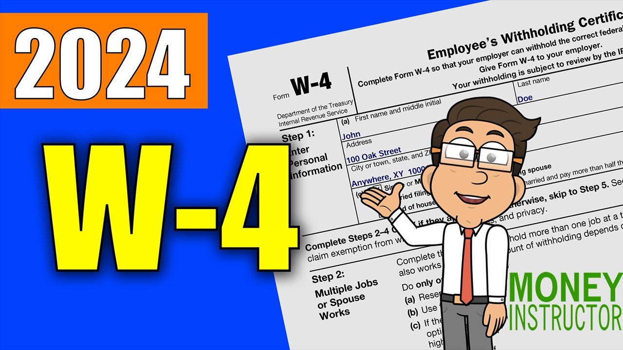 Краткий обзор формы W4 2024 | Заполнение налоговой формы W-4 | Money Instructor