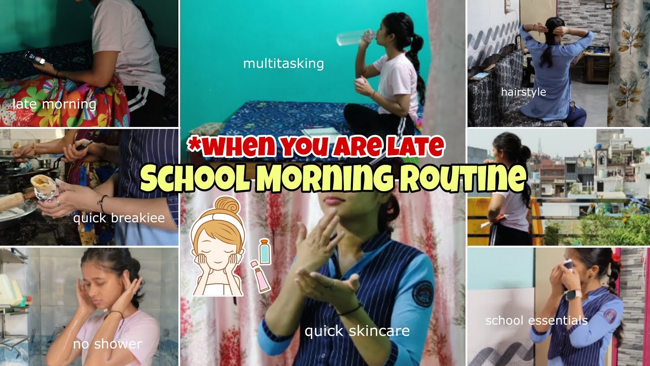 School Morning Routine ⛅|FOLLOW THIS *ROUTINE* WHEN YOU ARE RUNNING LATE⌛#school #morningroutine