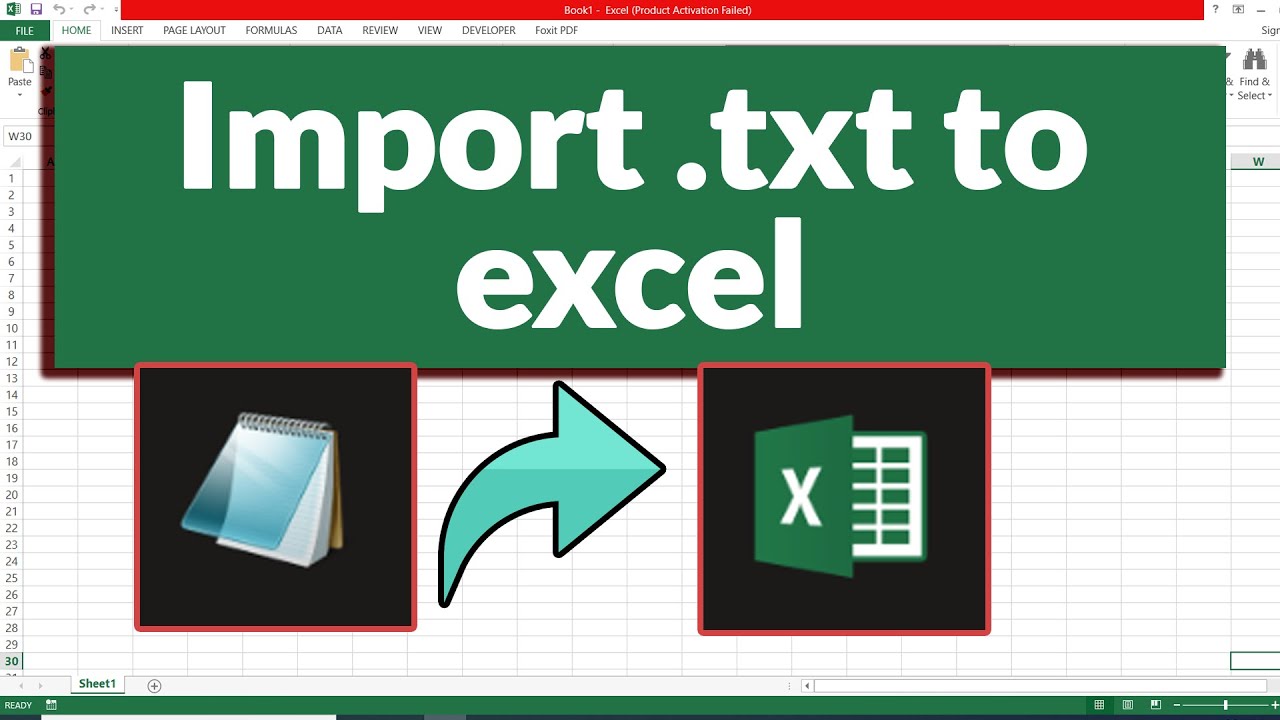 Как импортировать файл .txt в таблицу Excel в удобном формате