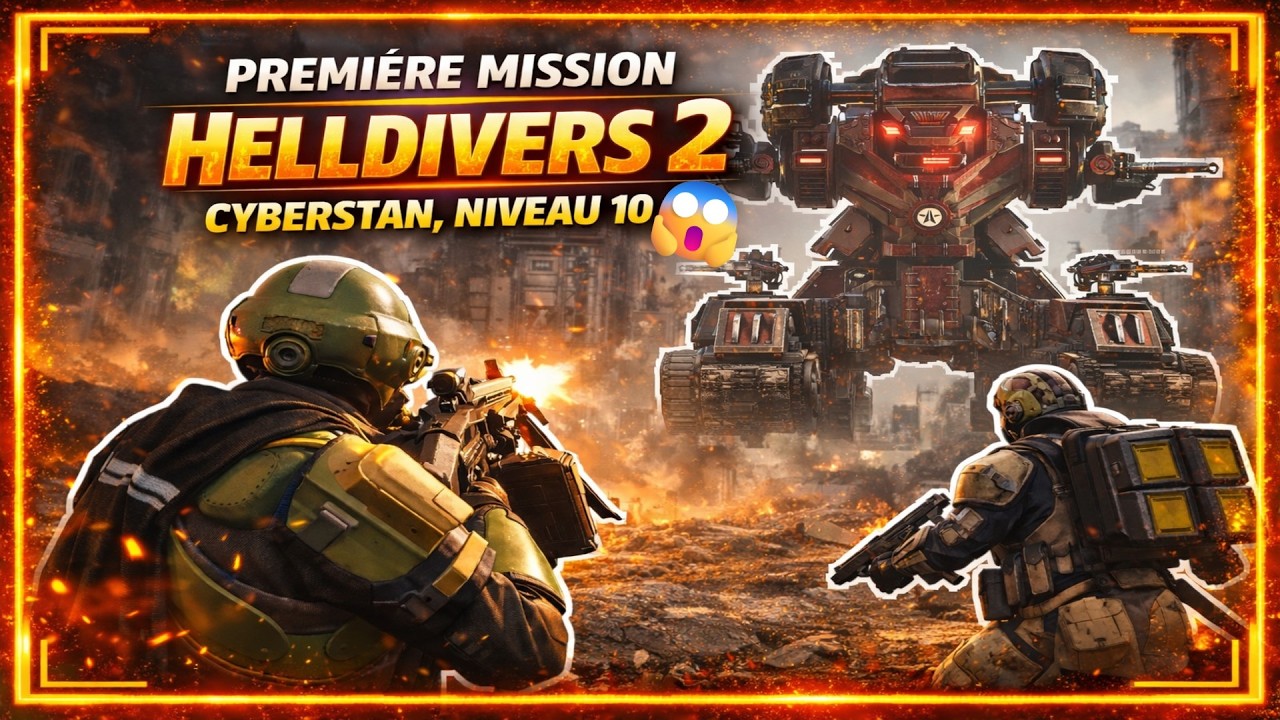 Première mission sur Helldivers 2 : Cyberstan niveau 10, c'est impossible 😱