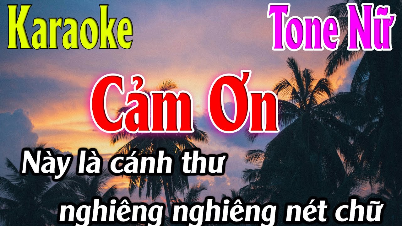 Cảm Ơn Karaoke Tone Nữ ( Gm ) Beat Mới | Karaoke L&acirc;m Organ