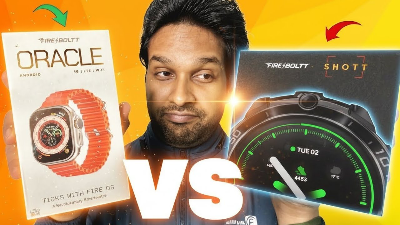 Fire-boltt SHOTT Vs Fire-boltt ORACLE 4G Smartwatch comparison | New launches comparison | Techpoke 