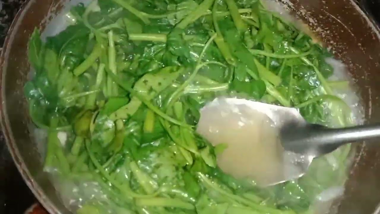 LUNCH | GINISA NA KANGKONG SA PRITONG ISDANG BATO