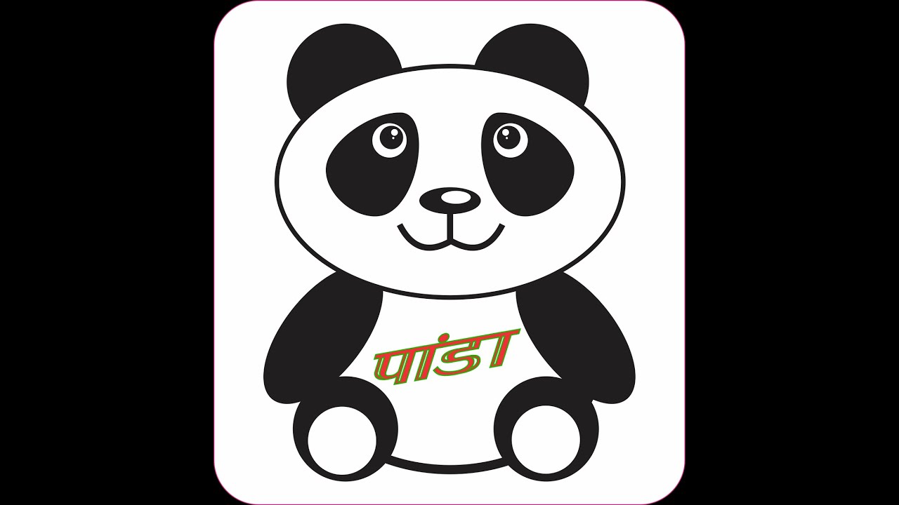 How To Draw Panda Design \ In Corel Draw