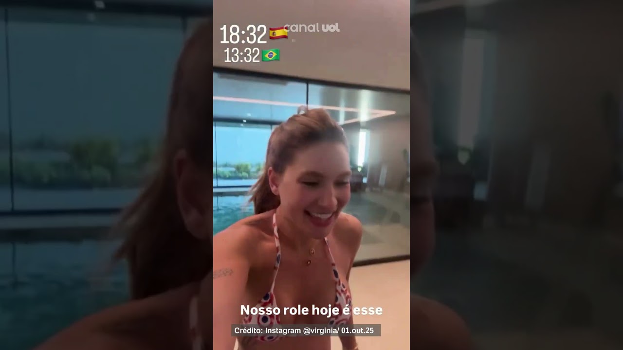 Assumiu? Virg&iacute;nia surge em academia na casa de Vini Jr. em Madrid; veja