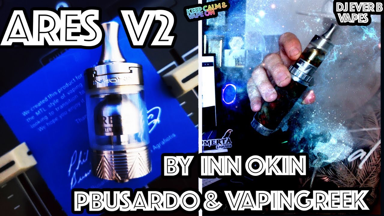 ARES 2 MTL RTA By innokin PBusardo & VapinGreek/Coil Build(GREEK REVIEW)-DjEverB