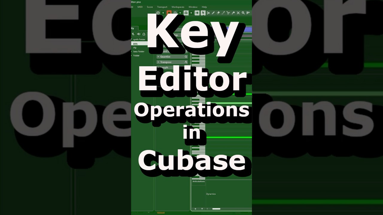 Key Editor Operations in Cubase