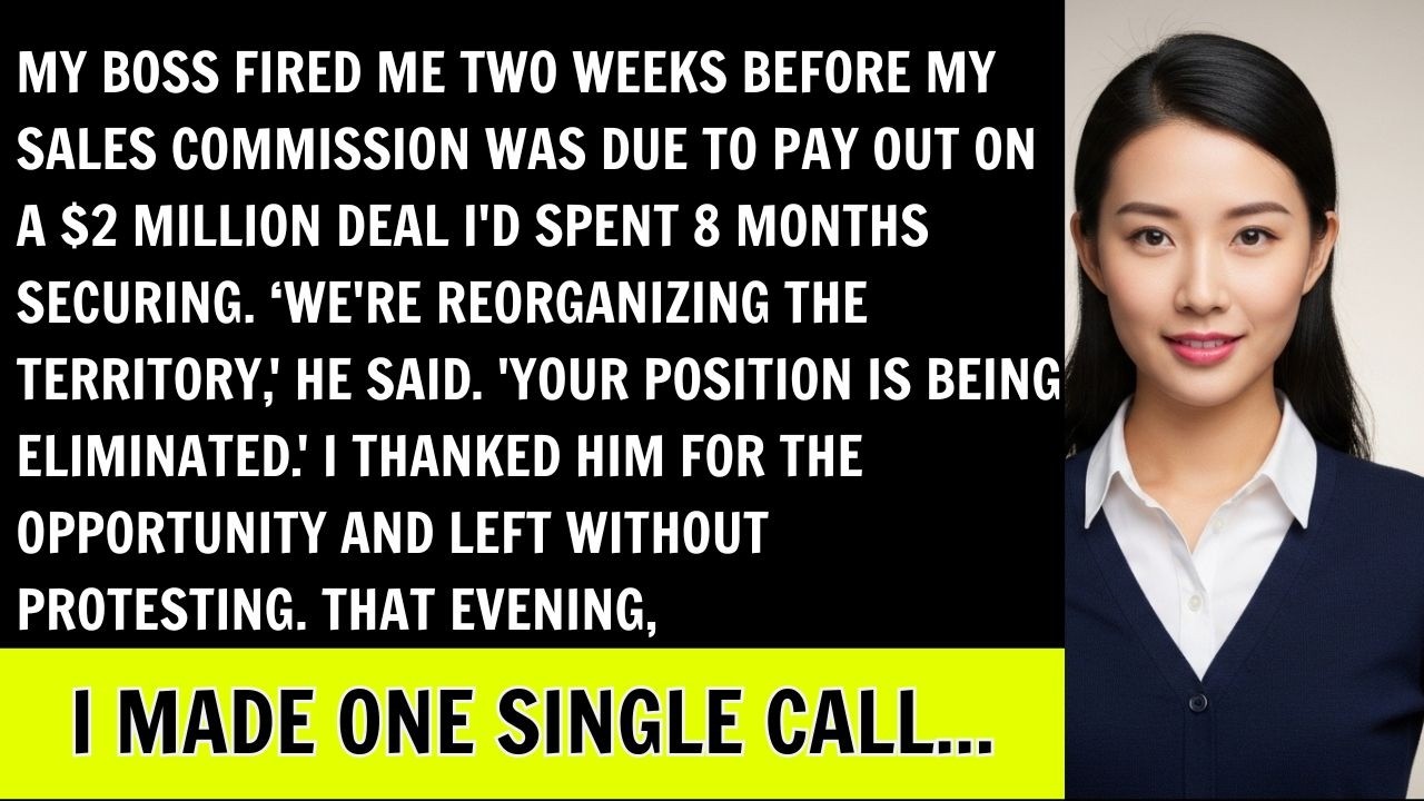 My Boss Fired Me Right Before My Commission On A $2 Million Deal Was Due. So I Made One Call And...