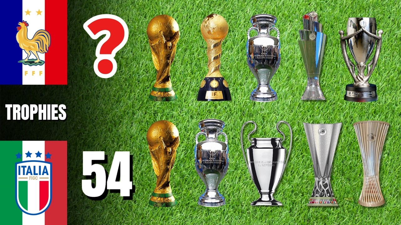 🇫🇷 FRANCE vs 🇮🇹 ITALY: Who Has More Football Trophies? 🏆