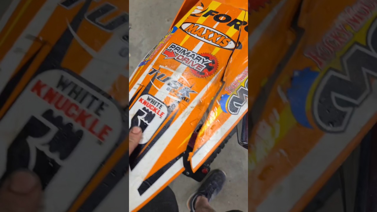 Fixing cracked plastic #diy #motocross #toolsinaction #dirtbike #plasticrepair