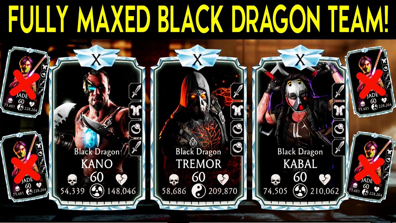 MK Mobile. MAXED OUT Black Dragon Team is BROKEN! Assassin Jade Gets DESTROYED in Every Battle!