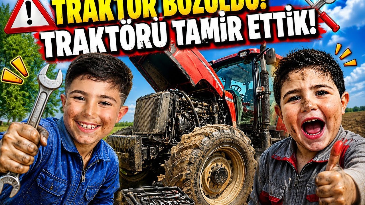 EYVAH !!! TRAKTÖR BOZULDU KAR DA MAHSUR KALDIK TRAKTÖRÜ TAMİR ETTİK !!! @fatihselim @elifsinemtv 